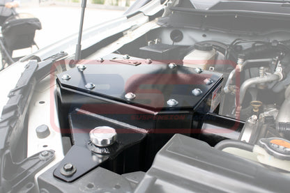 Nissan Navara NP300 4" Stainless Snorkel and Airbox (Powdercoated Finish) with Silver Cap