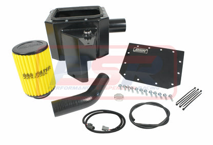 Nissan Navara NP300 4" Stainless Snorkel and Airbox (Powdercoated Finish) with Silver Cap