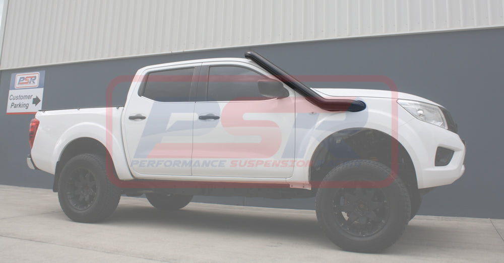 Nissan Navara NP300 4" Stainless Snorkel and Airbox (Powdercoated Finish) with Silver Cap