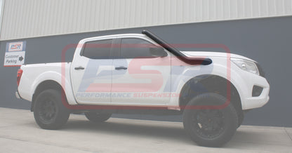 Nissan Navara NP300 4" Stainless Snorkel and Airbox (Powdercoated Finish) with Silver Cap