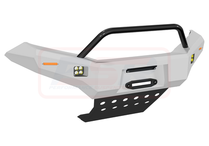 Nissan Navara NP300 Ambush Customer Painted Single Hoop Bar, Pre-Runner infill (1" lift), Standard Black Fairlead