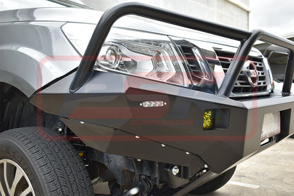 Nissan Navara NP300 Ambush Customer Painted Triple Hoop Bar, Pre-Runner infill (1" lift), Slimline Silver Fairlead