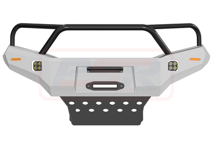 Nissan Navara NP300 Ambush Customer Painted Triple Hoop Bar, Pre-Runner infill (2" lift), Slimline Silver Fairlead