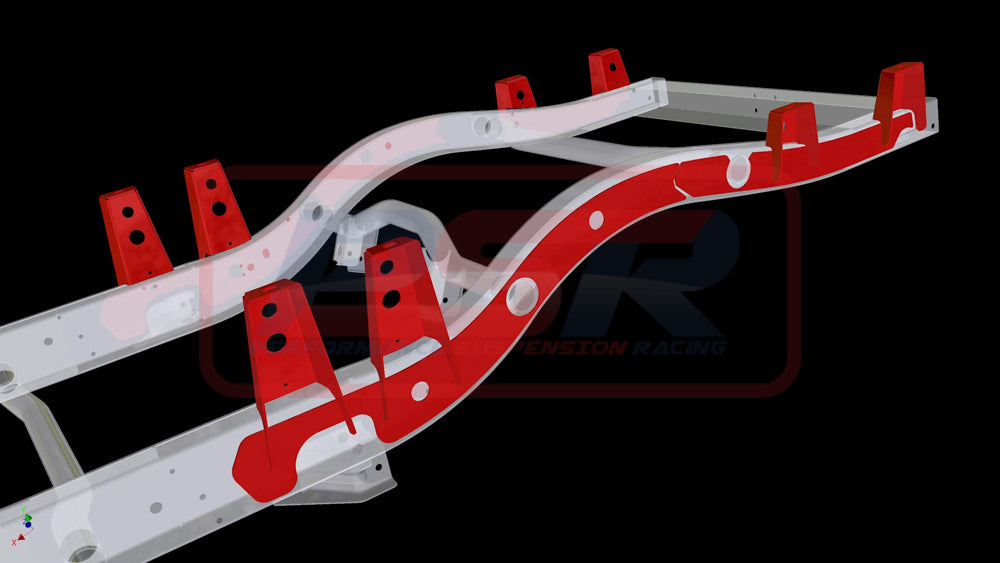 Nissan Patrol GQ-GU Coil Cab Ute External Heavy Duty Tray Mount System (Wagon to ute chassis conversion) (Standard Lower Arm)