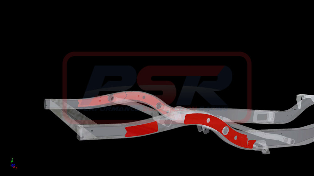 Nissan Patrol GQ-GU Chassis Bracing Wagon Rear External (Mid body mount to tow bar)