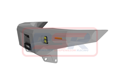 Nissan Patrol GU Series 1-2-3 Ambush Customer Painted Hoopless Bar, Slimline Black Fairlead