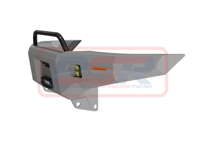 Nissan Patrol GU Series 1-2-3 Ambush Customer Painted Low Single Hoop Bar, Slimline Black Fairlead