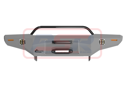 Nissan Patrol GU Series 1-2-3 Ambush Customer Painted Low Single Hoop Bar, Slimline Black Fairlead