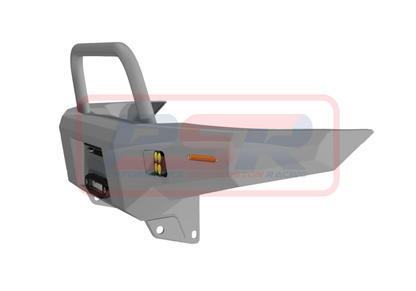 Nissan Patrol GU Series 1-2-3 Ambush Satin Black Single Hoop Bar, Slimline Silver Fairlead