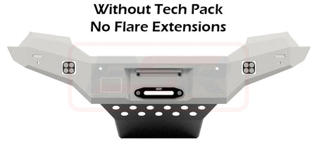 Ford Ranger PX MK2 8/15-7/18 Ambush Satin Black Hoopless Bar, Pre-Runner Infill (2" Body Lift), Standard Silver Fairlead, Tech, Factory Ext