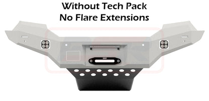 Ford Ranger PX MK2 8/15-7/18 Ambush Satin Black Hoopless Bar, Pre-Runner Infill (1" Body Lift), Splash Guards, Slimline Silver Fairlead