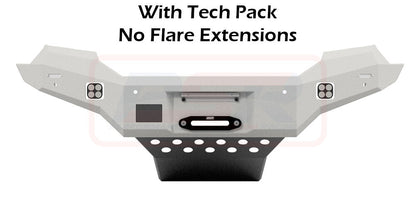 Ford Ranger PX MK2 8/15-7/18 Ambush Satin Black Hoopless Bar, Pre-Runner Infill (No Body Lift), Slimline Black Fairlead