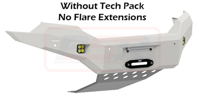 Ford Ranger PX MK2 8/15-7/18 Ambush Satin Black Hoopless Bar, Pre-Runner Infill (No Body Lift), Standard Silver Fairlead, Sensors