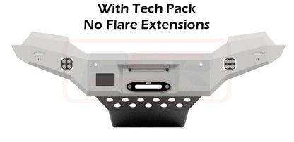 Ford Ranger PX MK2 8/15-7/18 Ambush Satin Black Hoopless Bar, Pre-Runner Infill (1" Body Lift), Standard Black Fairlead, Sensors, Kut Snake Ext