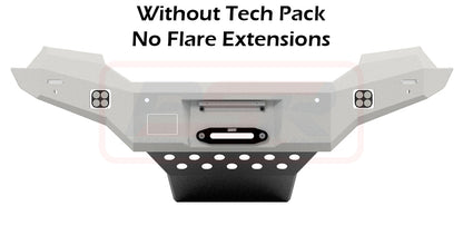 Ford Ranger PX MK2 8/15-7/18 Ambush Satin Black Hoopless Bar, Pre-Runner Infill (1" Body Lift), Splash Guards, Slimline Silver Fairlead, Factory Ext