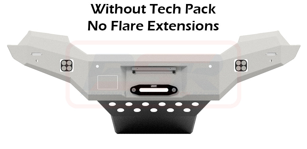 Ford Ranger PX MK2 8/15-7/18 Ambush Customer Painted Hoopless Bar, Infill (1" Body Lift), Splash Guards, Std Black Fairlead, Sensors, Kut Snake Ext