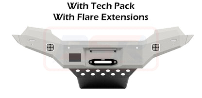 Ford Ranger PX MK2 8/15-7/18 Ambush Satin Black Hoopless Bar, Pre-Runner Infill (2" Body Lift), Standard Silver Fairlead, Kut Snake Ext