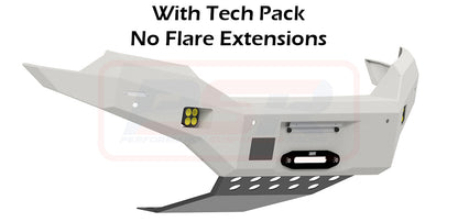 Ford Ranger PX MK2 8/15-7/18 Ambush Satin Black Hoopless Bar, Infill (2" Body Lift), Splash Guards, Slimline Black Fairlead, Sensors, Factory Ext