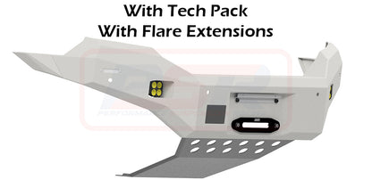 Ford Ranger PX MK2 8/15-7/18 Ambush Customer Painted Hoopless Bar, Infill (2" Body Lift), Splash Guards, Slim Silver Fairlead, Sensors, Kut Snake Ext