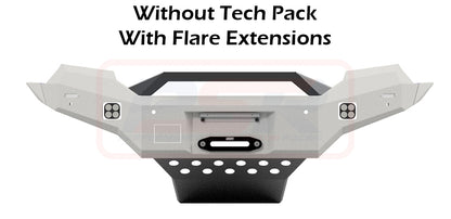 Ford Ranger PX MK2 8/15-7/18 Ambush Satin Black Sheet Metal Hoop Bar, Pre-Runner Infill (1" Body Lift), Standard Silver Fairlead, Tech