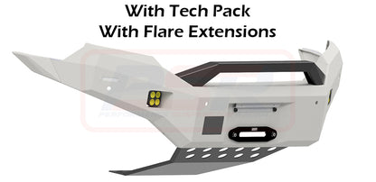 Ford Ranger PX MK2 8/15-7/18 Ambush Customer Painted Sheet Metal Hoop Bar, Pre-Runner Infill (2" Body Lift), Standard Black Fairlead, Tech