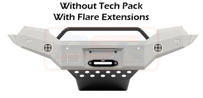 Ford Ranger PX MK2 8/15-7/18 Ambush Satin Black Low Single Hoop Bar, Pre-Runner Infill (No Body Lift), Slimline Black Fairlead