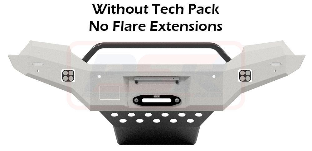 Ford Ranger PX MK2 8/15-7/18 Ambush Satin Black Low Single Hoop Bar, Pre-Runner Infill (No Body Lift), Slimline Black Fairlead, Tech