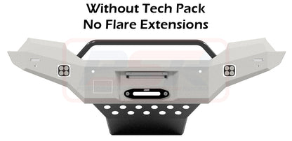 Ford Ranger PX MK2 8/15-7/18 Ambush Satin Black Low Single Hoop Bar, Pre-Runner Infill (No Body Lift), Standard Black Fairlead, Factory Ext