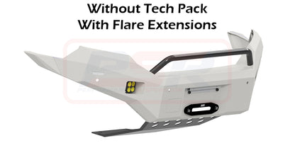 Ford Ranger PX MK2 8/15-7/18 Ambush Customer Painted Low Single Hoop Bar, Pre-Runner Infill (1" Body Lift), Splash Guards, Slim Black Fairlead, Tech