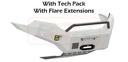 Ford Ranger PX MK2 8/15-7/18 Ambush Customer Painted Low Single Hoop Bar, Infill (1" Body Lift), Splash Guards, Slimline Silver Fairlead, Tech