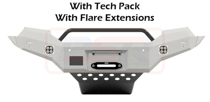 Ford Ranger PX MK2 8/15-7/18 Ambush Customer Painted Low Single Hoop Bar, Pre-Runner Infill (2" Body Lift), Splash Guards, Slimline Silver Fairlead