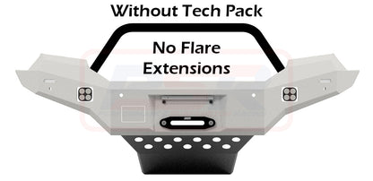 Ford Ranger PX MK2 8/15-7/18 Ambush Satin Black Single Hoop Bar, Infill (2" Body Lift), Splash Guards, Slimline Black Fairlead, Kut Snake Ext