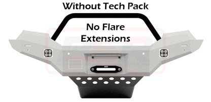 Ford Ranger PX MK2 8/15-7/18 Ambush Satin Black Single Hoop Bar, Infill (No Body Lift), Slimline Black Fairlead, Tech, Kut Snake Ext