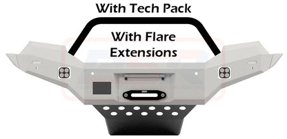 Ford Ranger PX MK2 8/15-7/18 Ambush Customer Painted Single Hoop Bar, Infill (No Body Lift), Slimline Black Fairlead, Tech, Factory Ext