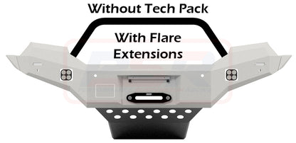 Ford Ranger PX MK2 8/15-7/18 Ambush Satin Black Single Hoop Bar, Infill (1" Body Lift), Guards, Slim Black Fairlead, Sensors, Kut Snake Ext