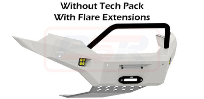 Ford Ranger PX MK2 8/15-7/18 Ambush Satin Black Single Hoop Bar, Pre-Runner Infill (2" Body Lift), Slimline Black Fairlead, Sensors