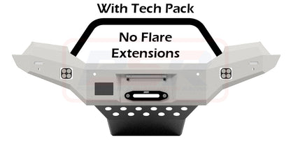 Ford Ranger PX MK2 8/15-7/18 Ambush Satin Black Single Hoop Bar, Infill (2" Body Lift), Guards, Slimline Black Fairlead, Sensors, Factory Ext