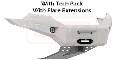 Ford Ranger PX MK3 8/18-ON Ambush Satin Black Hoopless Bar, Pre-Runner Infill (No Body Lift), Slimline Black Fairlead