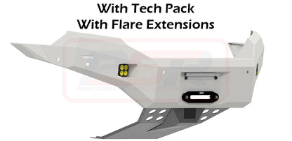 Ford Ranger PX MK3 8/18-ON Ambush Satin Black Hoopless Bar, Infill (No Body Lift), Splash Guards, Slimline Black Fairlead, Sensors, Factory Ext