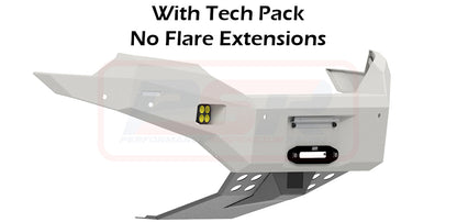 Ford Ranger PX MK3 8/18-ON Ambush Satin Black Hoopless Bar, Infill (No Body Lift), Splash Guards, Slimline Black Fairlead, Sensors, Kut Snake Ext