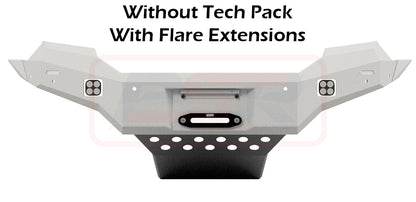 Ford Ranger PX MK3 8/18-ON Ambush Customer Painted Hoopless Bar, Infill (No Body Lift), Splash Guards, Slimline Black Fairlead, Kut Snake Ext