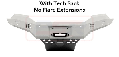 Ford Ranger PX MK3 8/18-ON Ambush Customer Painted Hoopless Bar, Pre-Runner Infill (2" Body Lift), Slimline Black Fairlead, Kut Snake Ext