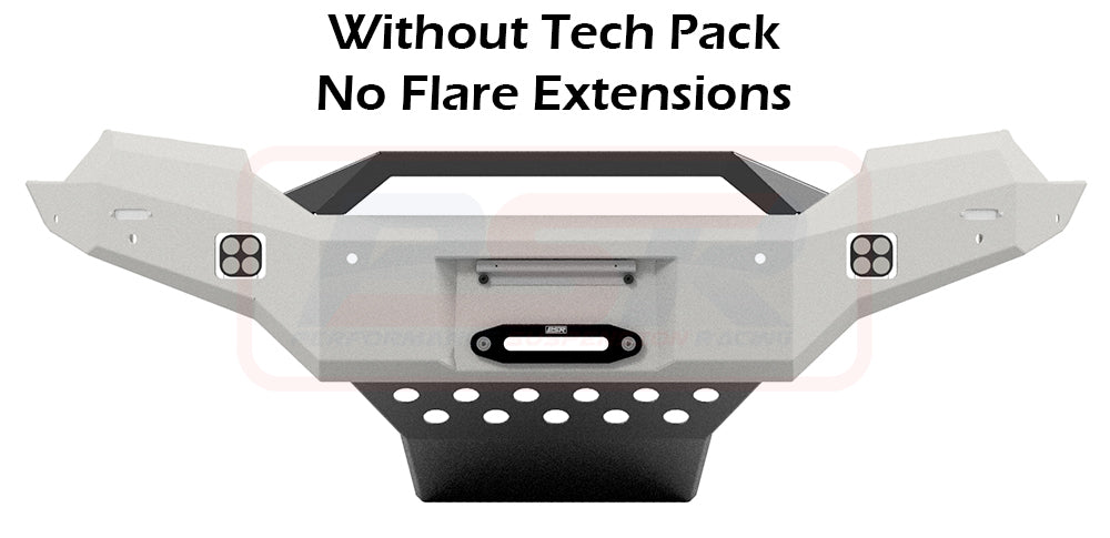 Ford Ranger PX MK3 8/18-ON Ambush Satin Black Sheet Metal Hoop Bar, Infill (2" Body Lift), Splash Guards, Slimline Black Fairlead, Tech, Wildtrak