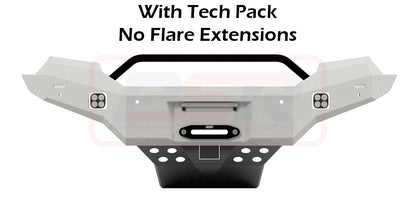 Ford Ranger PX MK3 8/18-ON Ambush Satin Black Low Single Hoop Bar, Infill (No Body Lift), Guards, Slimline Black Fairlead, Sensors, Kut Snake Ext