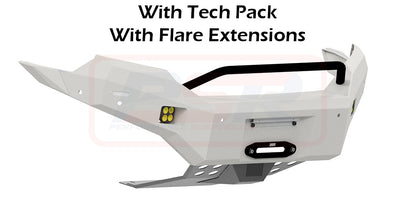 Ranger PX MK3 8/18-ON Ambush Customer Painted Low Single Hoop Bar, Infill (No Body Lift), Guards, Slim Black Fairlead, Sensors, Kut Snake Ext