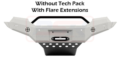 Ford Ranger PX MK3 8/18-ON Ambush Customer Painted Low Single Hoop Bar, Pre-Runner Infill (2" Body Lift), Slimline Black Fairlead