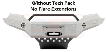 Ford Ranger PX MK3 8/18-ON Ambush Customer Painted Low Single Hoop Bar, Infill (2" Body Lift), Splash Guards, Slimline Black Fairlead