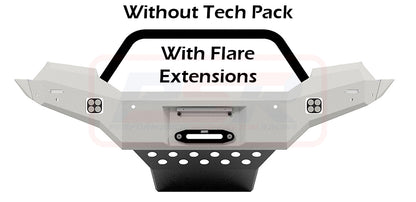 Ford Ranger PX MK3 8/18-ON Ambush Satin Black Single Hoop Bar, Pre-Runner Infill (No Body Lift), Slimline Black Fairlead, Tech, Wildtrak