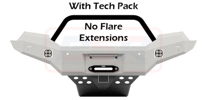 Ford Ranger PX MK3 8/18-ON Ambush Customer Painted Single Hoop Bar, Pre-Runner Infill (No Body Lift), Slimline Black Fairlead, Tech