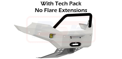 Ford Ranger PX MK3 8/18-ON Ambush Customer Painted Single Hoop Bar, Infill (1" Body Lift), Splash Guards, Slimline Black Fairlead, Kut Snake Ext